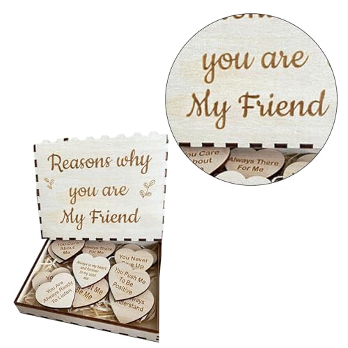 1 Box Einzigartiges Freundschaftsgeschenk Kleine Holztafeln Set Dekoration Gründe Warum Sie Freund sind Holzspäne für Freund Geschenk für Freund von Pnuokn