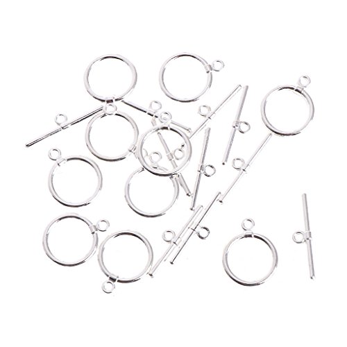 10 Stück/Set 14 mm Knebelverschlüsse, OT-Verschluss, Edelstahl, für Schmuck, handgefertigte Halsketten, Buchstaben von Pnuokn