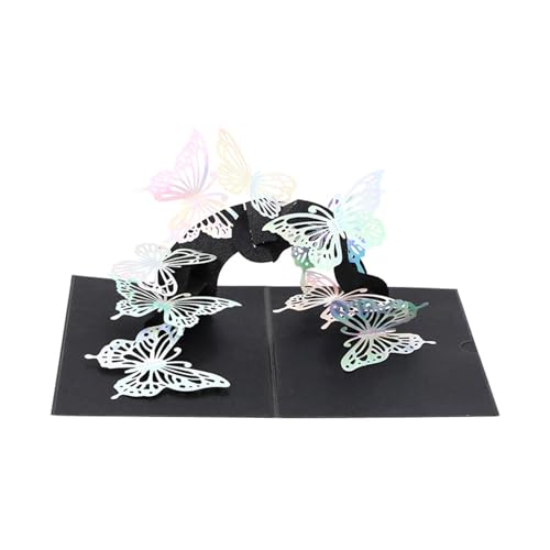 Geburtstagskarte für Freund, 3D-Schmetterling-Popup-Karte, Papierschnitzerei, Grußkarte für Geburtstag, Einladungskarte, Geburtstagsgrußkarte von Pnuokn