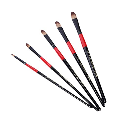 5-teiliges Pinselset Nylonhaar Aquarellpinsel Runde Spitze Pinsel Professionelles Malset von Pocoiau