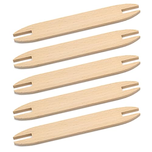 5Pcs Holz Weben Sticks 6 Zoll 11 8 Zoll Weben Shuttles Für Pullover Schal Handwerk Tapisserie Stricken Zubehör von Pocoiau