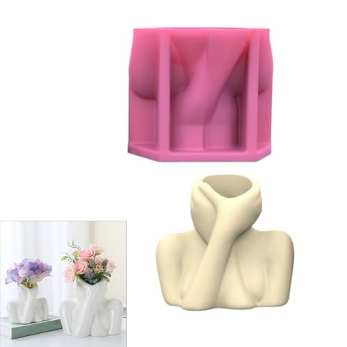 Betonvase Silikonformen Heimwerker Blumentopfform Ornamentherstellung Porträt Gips Epoxidharz Gussformen Dekore von Pocoiau