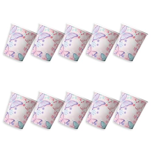 Butterfly Birthday Party Supplies 1Set Enthält Platten Servietten Tassen Flaggen Und Verschiedene Dekorationen Optional von Pocoiau