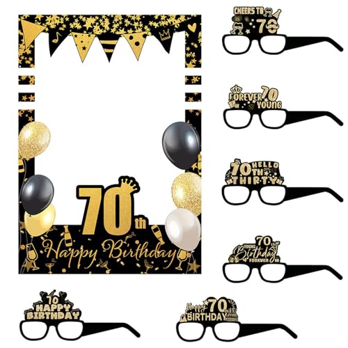 Geburtstag Fotorahmen Brille Set Geburtstag Party Dekoration Geburtstag Fotografie Zubehör für Erwachsene Teenager Kinder von Pocoiau