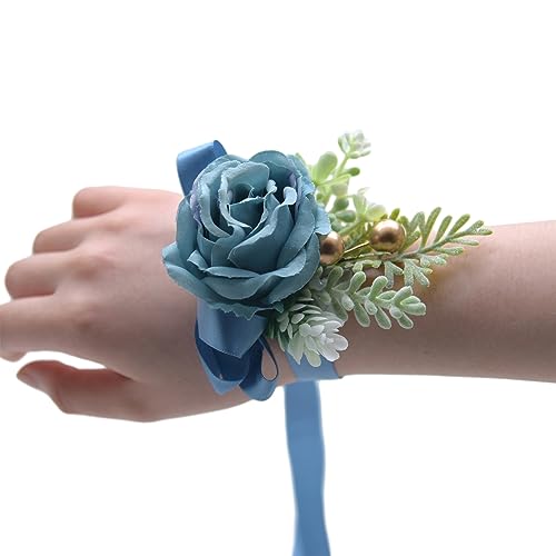 Handblumen, handgearbeitet, für Hochzeiten, Zeremonien, Brautjungfern, zarte Handarbeit, bunte Rosen, für Hochzeiten von Pocoiau