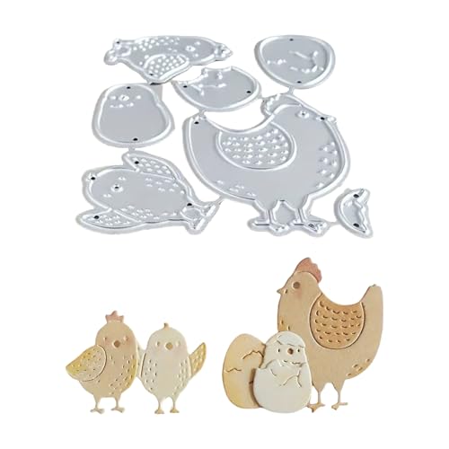 Oster-Huhn-Stanzformen, Prägeschablonen, Metall-Stanzschablonen, für Scrapbooking, Karten, Sammelalben, Dekoration von Pocoiau