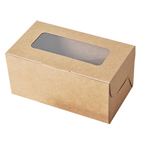 Pocoiau 10x Muffin Cupcake Box Aus Kraftpapier In Lebensmittelqualität Für Trägerverpackungen Mit Einsatz Und Sichtfenster Passend Für 2/4/6 Oder Muffins von Pocoiau