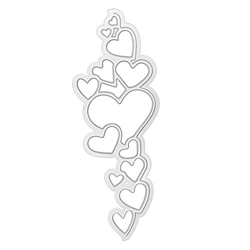 Pocoiau For Creative Love Heart Shape Metal Cutting Dies Schablone Scrapbooking Prägewerkzeug Papier Karten Album Dekoration von Pocoiau