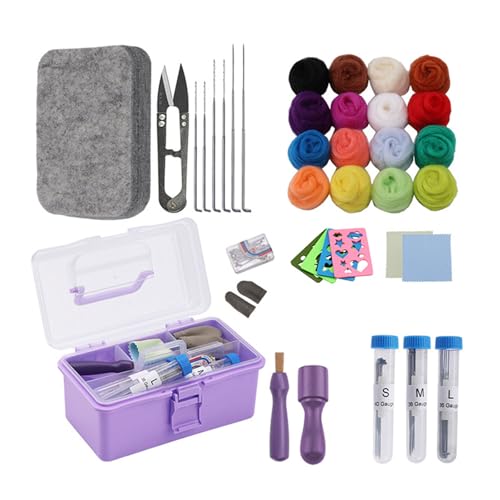 Pocoiau Nadel Felting Kits Nadel Feltzing Starter Tool Filling Kits Nadel Set Woll Set Handwerk Für Erwachsene von Pocoiau