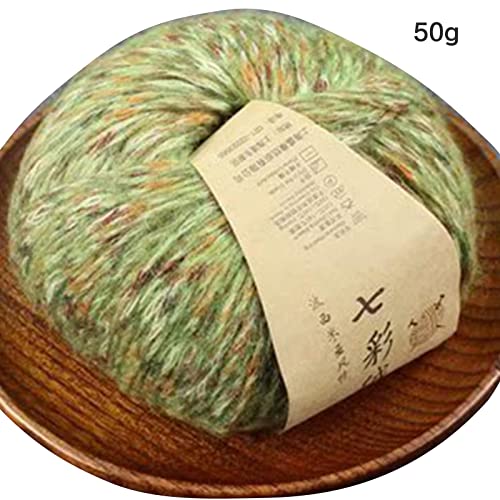 Pocoiau Strickgarn, 50 g x 2, Häkelgarn, weiches Garn, warm, bunt, dickes Garn, Baumwolle, Nylon, Farbverlauf von Pocoiau