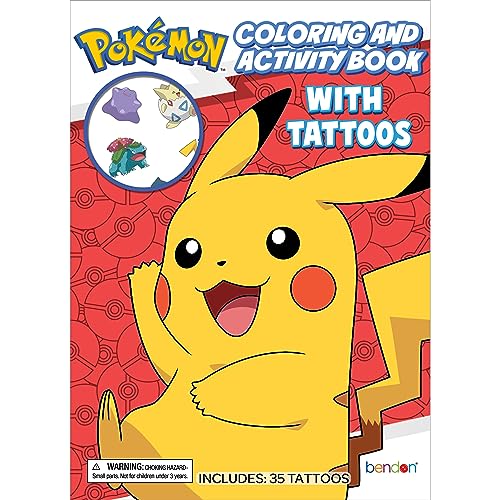 Pokemon Mal- und Aktivitätenbuch mit temporären Tattoos, 48 Seiten, 58810 Bendon von Pokémon