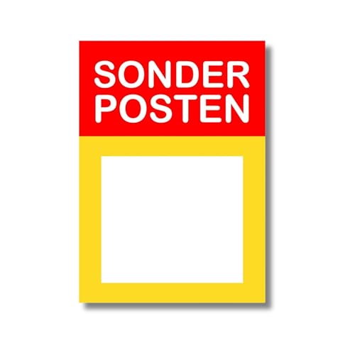 Pokornys – 10x DIN A4 Werbeplakat “SONDER POSTEN” als Kundenstopper I Werbeschild/Aufsteller für Aktionsartikel & reduzierte Ware I Rabatt Plakat in Rot/Gelb/Weiß mit Textfeld von Pokornys