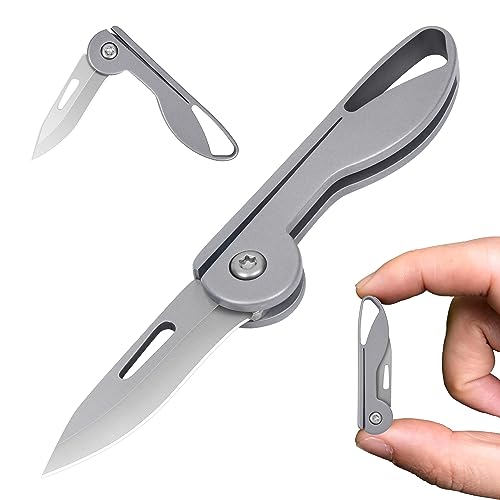 PoktWorld Klappmesser,Mini Taschenmesser,Überlebensmesser,Griff aus Aluminiumlegierung,Outdoor & Survival Messer,fuer Freizeit,Camping,Wandern und Notfaelle von PoktWorld