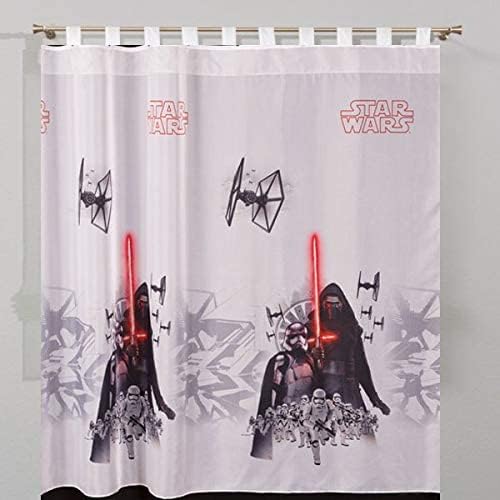 Poland Voile-Vorhänge Star Wars mit Schlitzen, 150 cm, 200 Stück, Rot von Poland