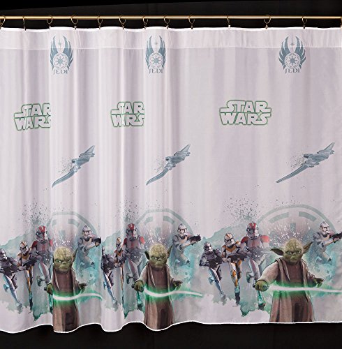 Voile-Gardine Star Wars Jedi mit Faltenband, 150 cm, 150 Stück von Poland