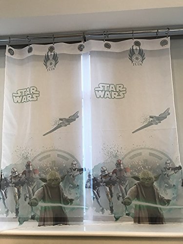 Voile-Vorhänge Star Wars mit Ösen, 75 cm, 150 Stück von Poland