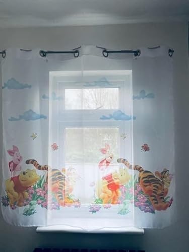 Voile-Vorhänge Winnie Puuh mit Ösenringen, 2 x 150 cm, 250 Stück von Poland