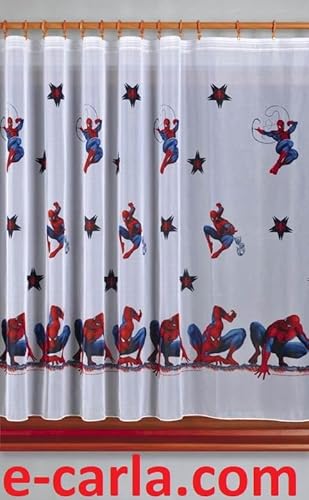 Voile-Vorhang Spiderman, mit Schlitzen oben, 150 cm, 150 Stück von Poland