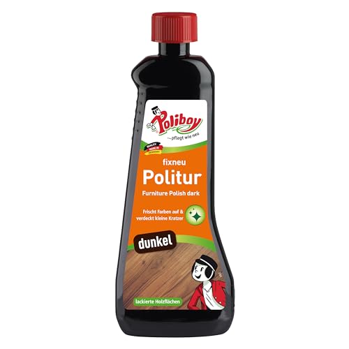 Poliboy - Fixneu Möbelpolitur Dunkel - für dunkle Oberflächen - beseitigt Kratzer und frischt auf! - 500ml - Made in Germany von Poliboy ... pflegt wie neu