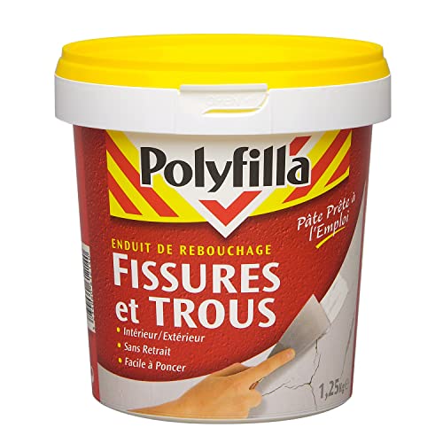 POLYFILLA Spachtelmasse für Risse und Löcher – ohne Schrumpfen – innen und außen – Paste 1,25 kg von Polyfilla