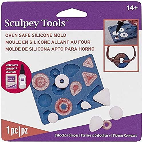 Polyform Sculpey Cabochon-Backform aus Silikon, 1 Packung von polyform