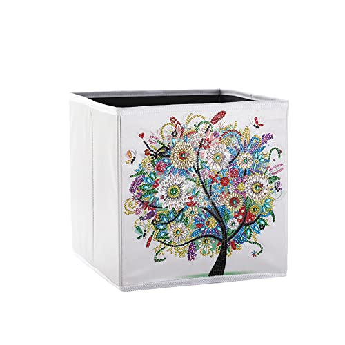 Diamond Painting Box Kits, Aufbewahrungsbox Mit Kristalldiamantentasche, Zusammenklappbare Aufbewahrungsbox Für Spielzeug, Kleidung, Schlafzimmer, Würfel-Platzsparer, 25 X 25 X 25cm von Pomrone