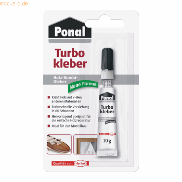 6 x Ponal Turbokleber Tube 10g von Ponal