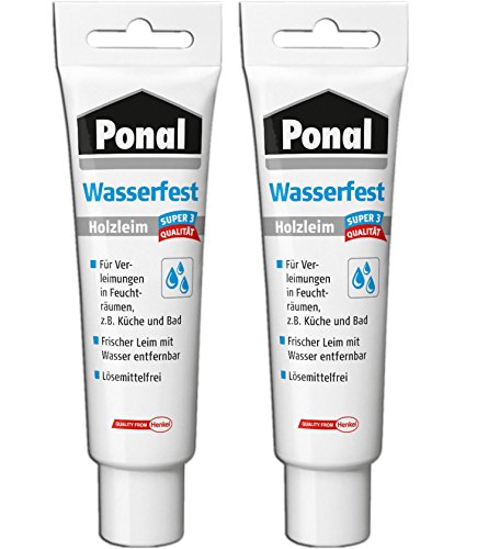 Ponal Holzleim Wasserfest für Verleimungen in Feuchträumen (2x 60g) von Ponal