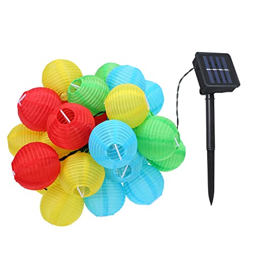 Pongnas Solar Lichterkette für Draußen, 6,5 M, Laternenlichter, Laternen Lichterkette mit Solarbetrieb für Terrasse, Garten, Hochzeit, Party, Camping, Schlafzimmer, Dekoration von Pongnas