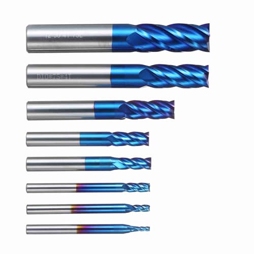 Schaftfräser, Hartmetalllampen-Schaftfräser-Set mit 5 Größen, 12 Stück, für Holzbearbeitung, Bohren, Schnitzen, Gravieren (8PCS) von Pongnas