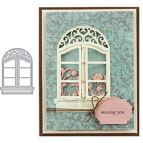 Ponnen Fenster Stanzbögen Stanzschablonen Scrapbooking Stanzmaschine Stanzformen für Scrapbooking Kartenbasteln Album Papier Dekor von Ponnen