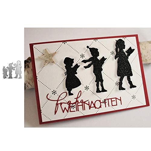 Ponnen Kinder lesen Stanzbögen Stanzschablonen Scrapbooking Stanzmaschine Stanzformen für Scrapbooking Kartenbasteln Album Papier Dekor von Ponnen