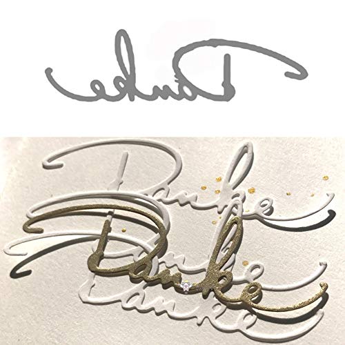 Ponnen Mother Day Danke Stanzbögen Stanzschablonen Scrapbooking Stanzmaschine Stanzformen für Scrapbooking Kartenbasteln Album Papier Dekor Silver von Ponnen