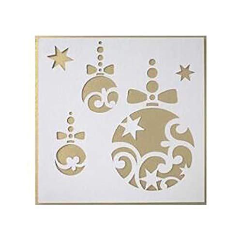 Ponnen Weihnachten Weihnachtskugeln Stanzbögen Stanzschablonen Scrapbooking Stanzmaschine Stanzformen für Scrapbooking Kartenbasteln Album Papier Dekor von Ponnen