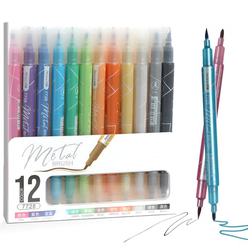 Pontedinvoy Metallic Marker Stift 12 Stück filzstifte von Pontedinvoy