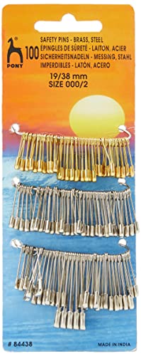 Pony Pins Safety 100Pk Assorted, Kunststoff, Mehrfarbig, 4.1 x 4 x 25 cm von Pony