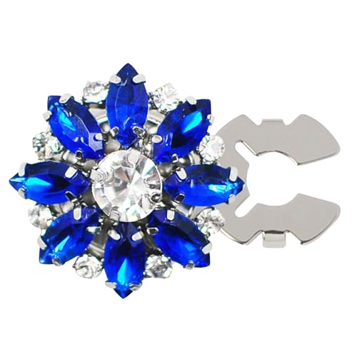 Poo4kark Thanksgiving Strass-Knopfabdeckungen, Kristallknöpfe für Kleidung, abnehmbare Hemdknopfclips, Knöpfe, Schmuckknopfdruckknöpfe mit für, Hemdzubehör, 1 Stück (Blue, B) von Poo4kark