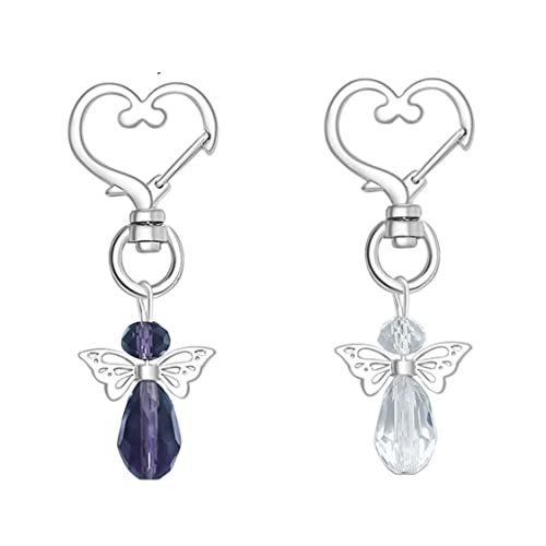 Porgeel 20Sets Guardian Angel Keychain Favor Angel Keyring mit Organza Geschenktüte Tag Angel Keyring Kit für Hochzeitsbevorzugung von Porgeel