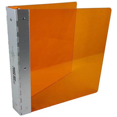 Posse Box Ringbuch mit 3 Ringen, 2,5 cm, RD-27-AOra, orangefarbenes Acryl, 29,8 x 25,4 x 2,5 cm, Aufbewahrungs-Organizer von Posse Box