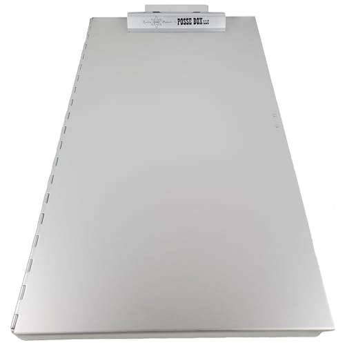 Posse Box - Seitenöffnendes Klemmbrett mit einem Fach PBxL-85-S · eloxiertes Aluminium in Silber · 45,7 x 27,9 x 3,8 cm · Aufbewahrungs-Organizer von Posse Box