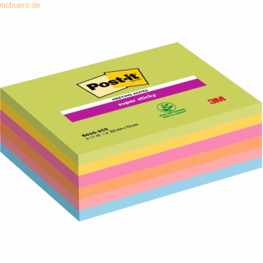 Post-it Haftnotiz Meeting Notes 203x152mm 45 Blatt neonfarben VE=6 Blö von Post-It