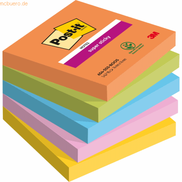 Post-it Haftnotiz Super Sticky Notes Boost Collection 76x76mm 90 Blatt von Post-It