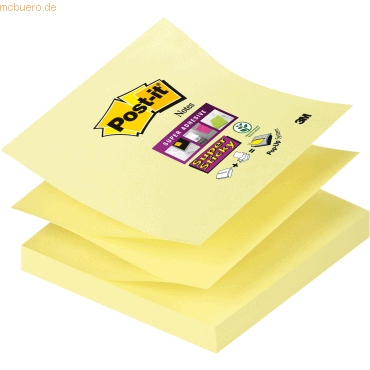 Post-it Haftnotiz Super Sticky Z-Notes 90 Blatt kanariengelb VE=12 Blö von Post-It