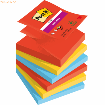 Post-it Haftnotiz Super Sticky Z-Notes Playful Collection 76x76mm 90 B von Post-It