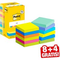 8 + 4 GRATIS: Post-it® Energetic Haftnotizen farbsortiert, 8 Blöcke + GRATIS 4 Blöcke von Post-it®