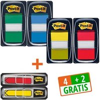 AKTION: Post-it® Index Haftmarker farbsortiert 4x 50 Streifen + GRATIS 2x Index-Pfeile à 24 Streifen von Post-it®