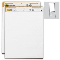 Post-it® Flipchart-Papier Super Sticky Meeting Chart blanko 63,5 x 77,5 cm, 30 Blatt, 2 Blöcke von Post-it®