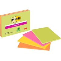 Post-it® Super Sticky Meeting Notes Haftnotizen extrastark 6845-SSP farbsortiert, 4 Blöcke von Post-it®