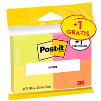 3 + 1 GRATIS: Post-it® Super Sticky Notes 653 Haftnotizen farbsortiert 3 Blöcke + GRATIS 1 Blöcke von Post-it®
