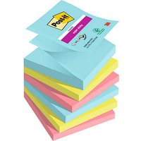 Post-it® Super Sticky Z-Notes Miami Haftnotizen extrastark farbsortiert, 6 Blöcke von Post-it®